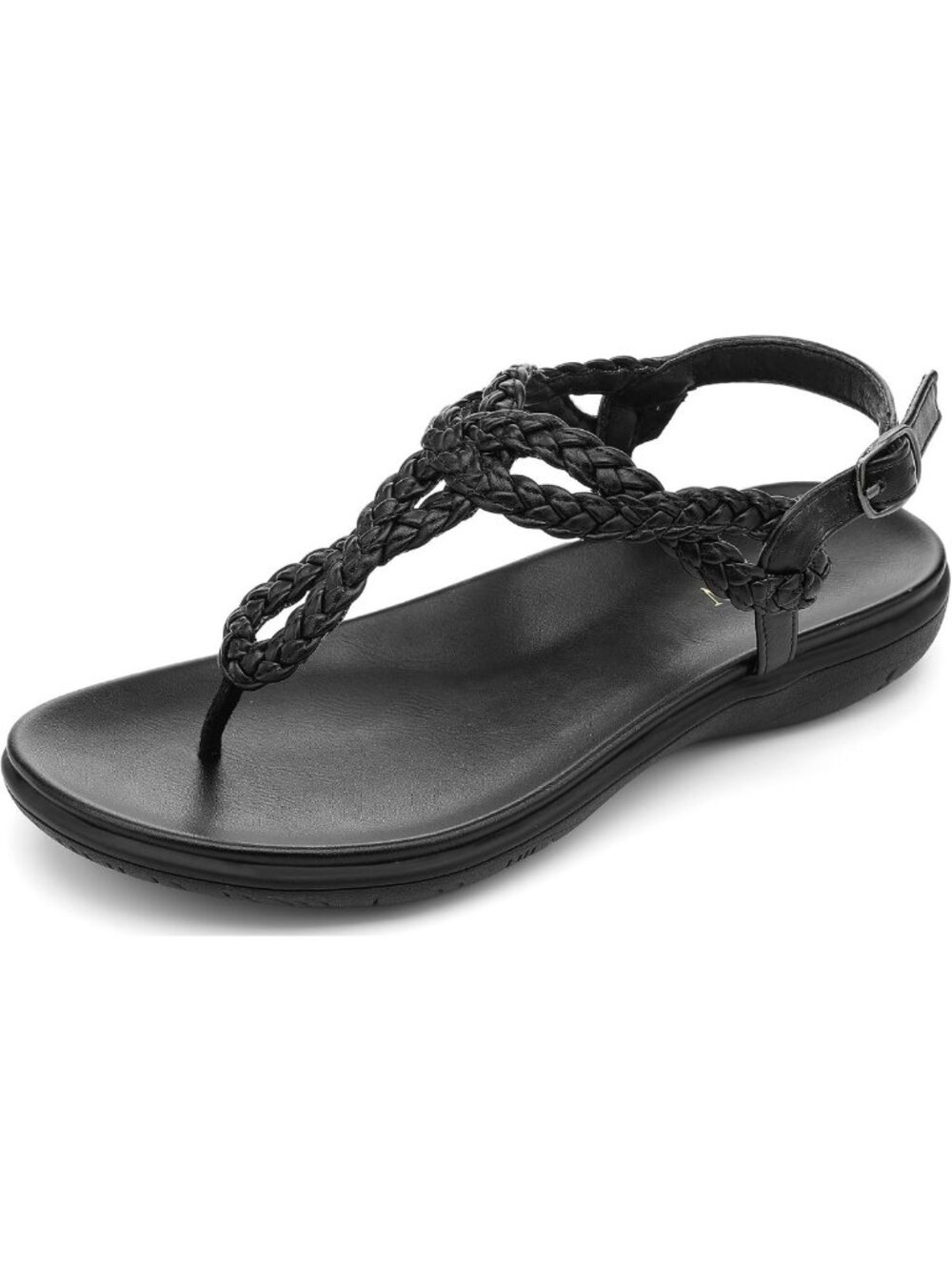 Stylish Women's Flat T-Strap Thong Sandals with Arch Support for Comfort
